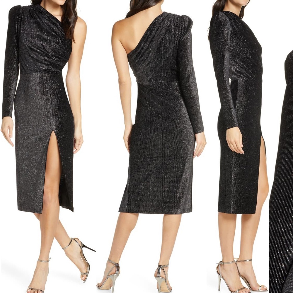 Bronx and Banco One-Shoulder Midi Dress